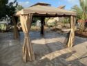 ⁦גזיבו אלומיניום 3×4 מטר צבע שמנת – דגם פרימו⁩ – תמונה ⁦3⁩